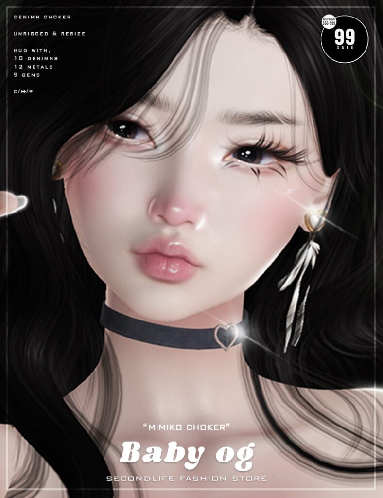 Mimiko Choker	<a href="https://maps.secondlife.com/secondlife/Hayfield/191/131/706" target="_blank">Teleport</a>