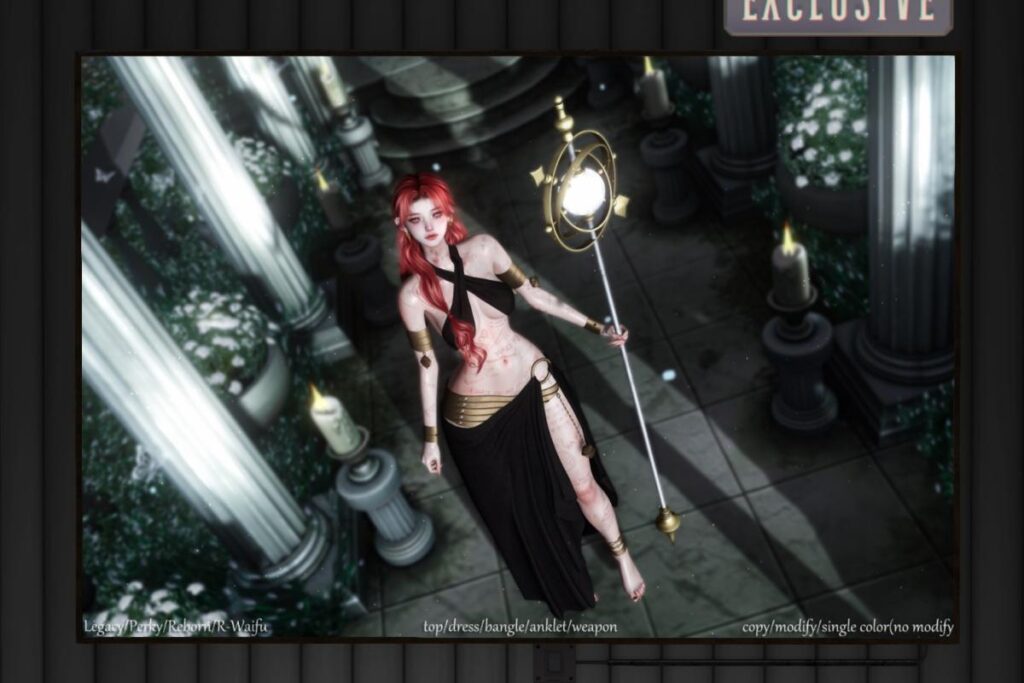 Stygian Top, Skirt, &amp; Accessories - Legacy/Reborn/+mods, L$500-L$600 each/L$1399 FP