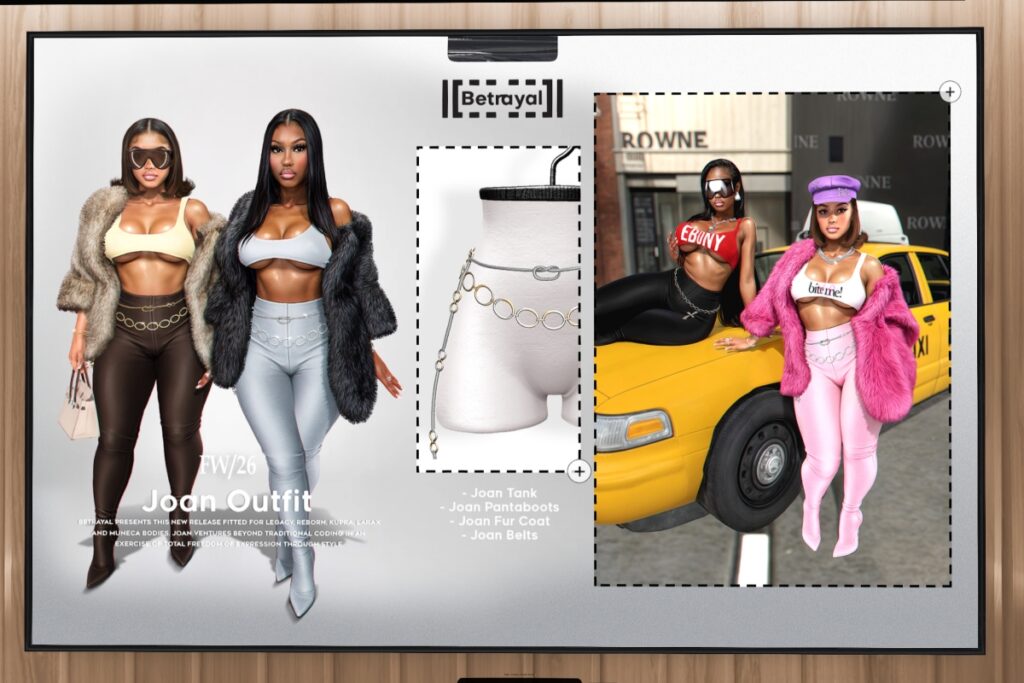 Joan Outfit - Inithium/Legacy/MaitreyaX/Reborn/Yentements, L$320 each/L$599-L$1399 each FP