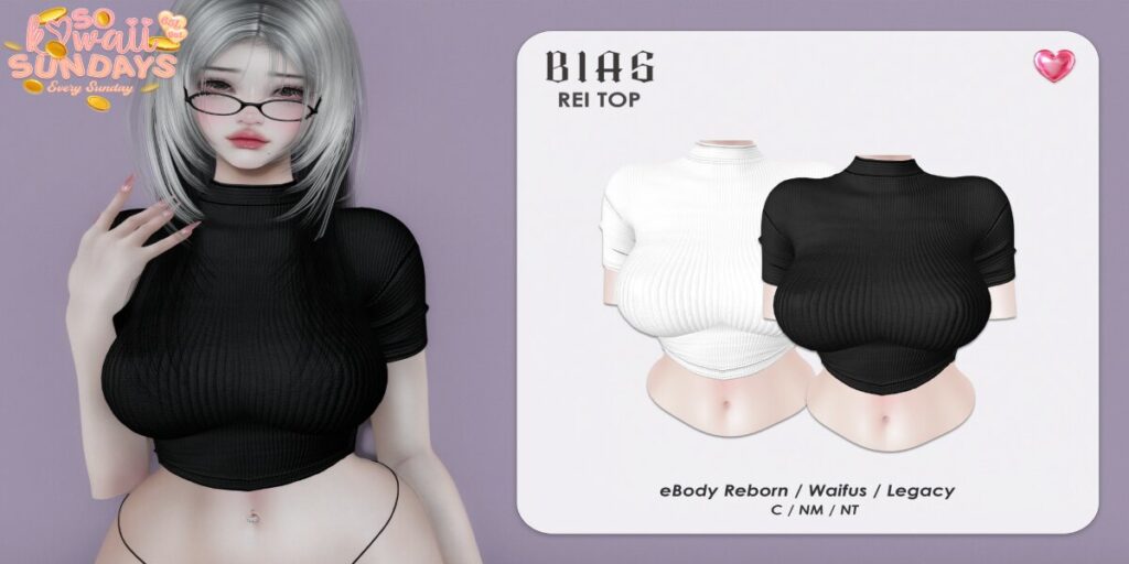 Rei Top - Legacy/Reborn/+mods	<a href="http://maps.secondlife.com/secondlife/Phoenix%20Paradise/67/84/1580" target="_blank">Teleport</a>