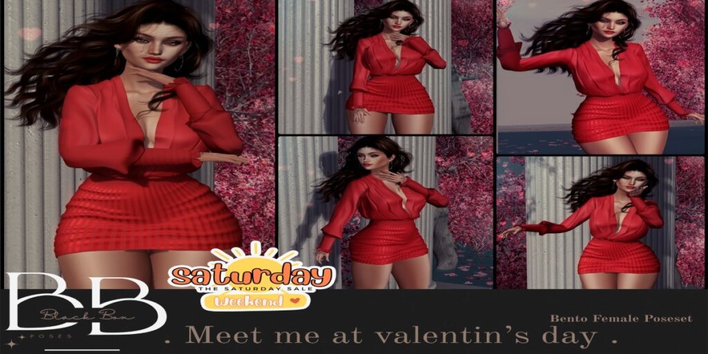 Meet Me At Valentine's Day Poses	<a href="http://maps.secondlife.com/secondlife/FOUR%20B%20DISTRICT/123/126/28" target="_blank">Teleport</a>