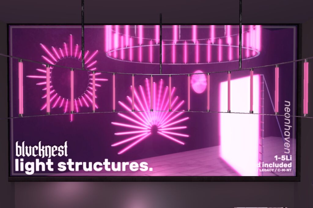 Light Structures, L$99 each/L$399 FP
