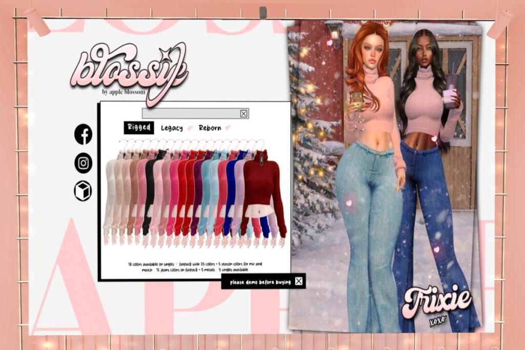 Trixie Top and Jeans - Legacy/Reborn, L$188 each/L$1288 FP