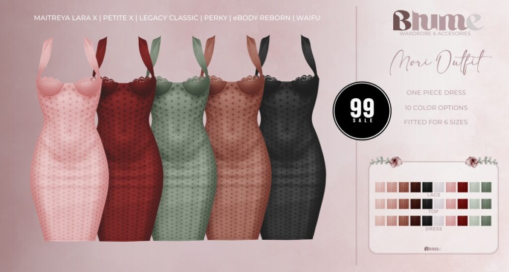 Mori Outfit - Legacy/MaitreyaX/Reborn/+mods	<a href="http://maps.secondlife.com/secondlife/Bruschetta/141/42/1301" target="_blank">Teleport</a>