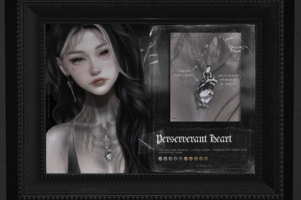 Perserverant Heart Necklace, L$249