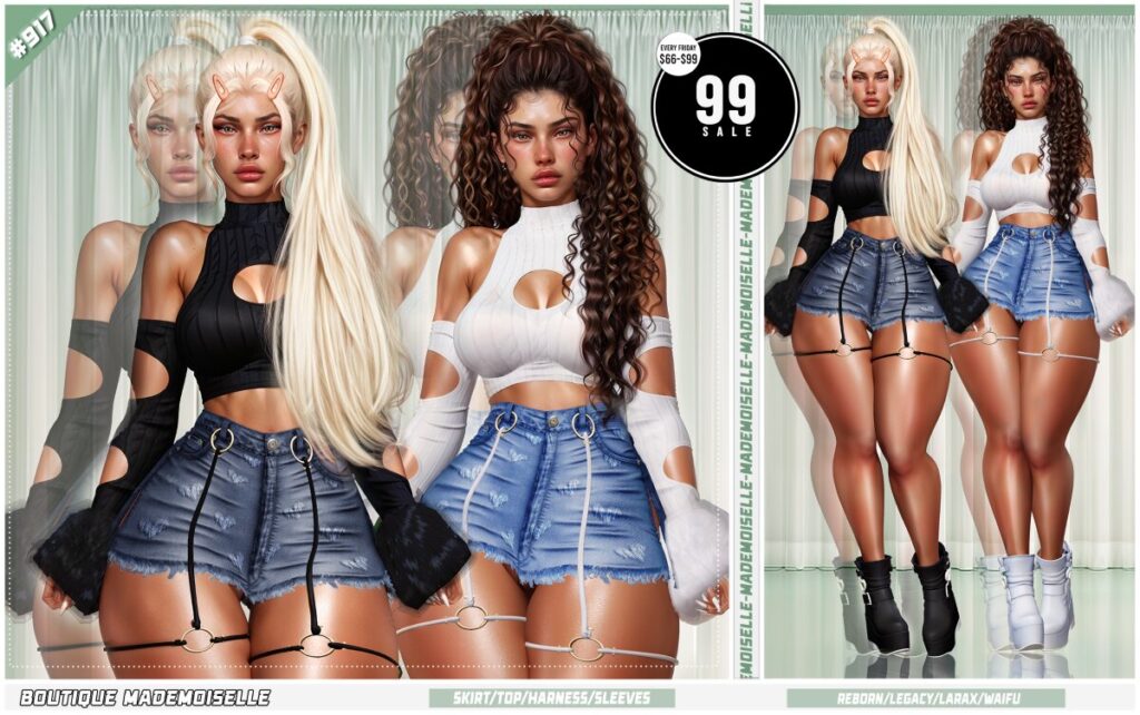 Outfit #917 - Legacy/MaitreyaX/Reborn/+mods	<a href="https://maps.secondlife.com/secondlife/Woodland%20Realm/218/128/24" target="_blank">Teleport</a>