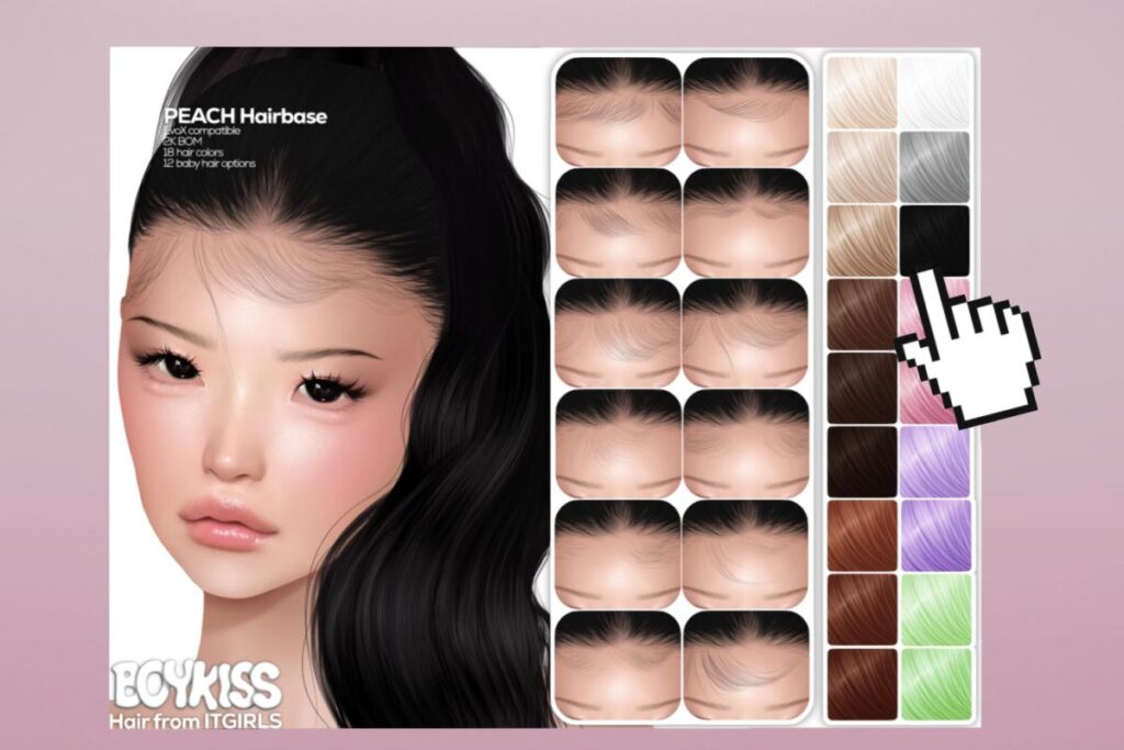 Peach Hairbase - Evo X, L$180