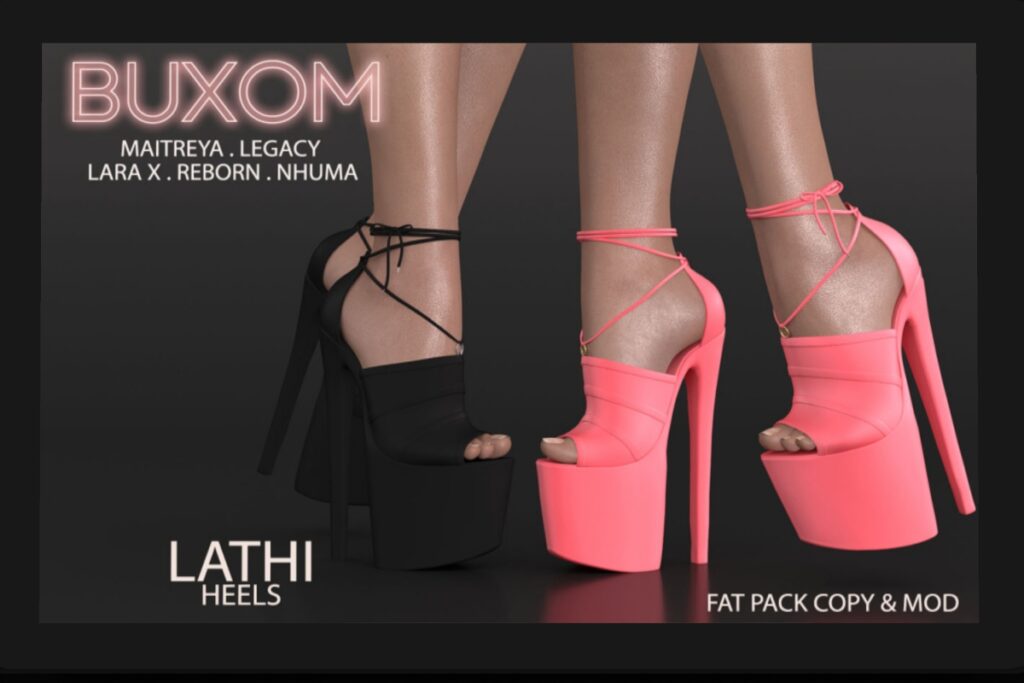 Lathi Heels - Legacy/Maitreya/Nhumana/Reborn/+mods, L$299 FP