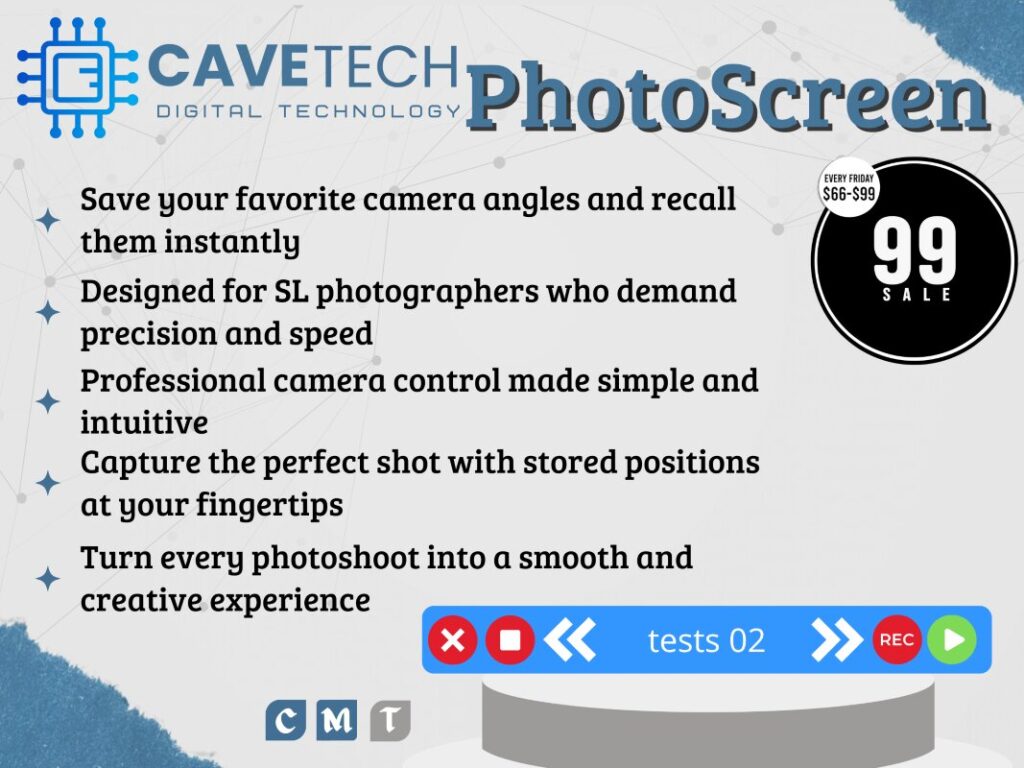 Photoscreen Camera HUD	<a href="http://maps.secondlife.com/secondlife/Bekkers/85/98/1505" target="_blank">Teleport</a>