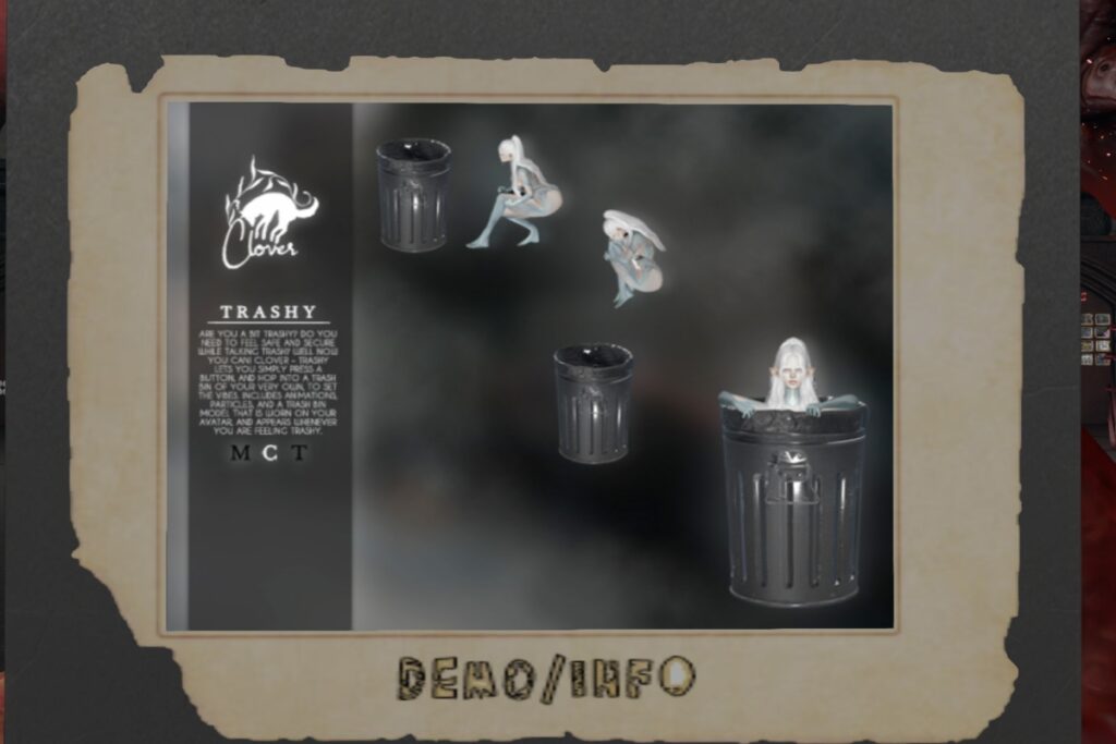 Trashy	<a href="http://maps.secondlife.com/secondlife/RAWR/135/136/22" target="_blank">Teleport</a>
