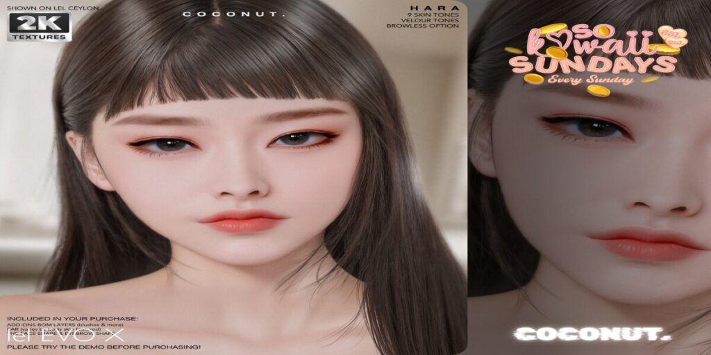 Hara Skin - EvoX	<a href="http://maps.secondlife.com/secondlife/Prince%20Island/159/219/801" target="_blank">Teleport</a>