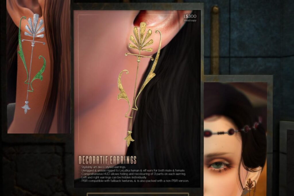 Decoratif Earrings - EvoX F+M Ears, L$300