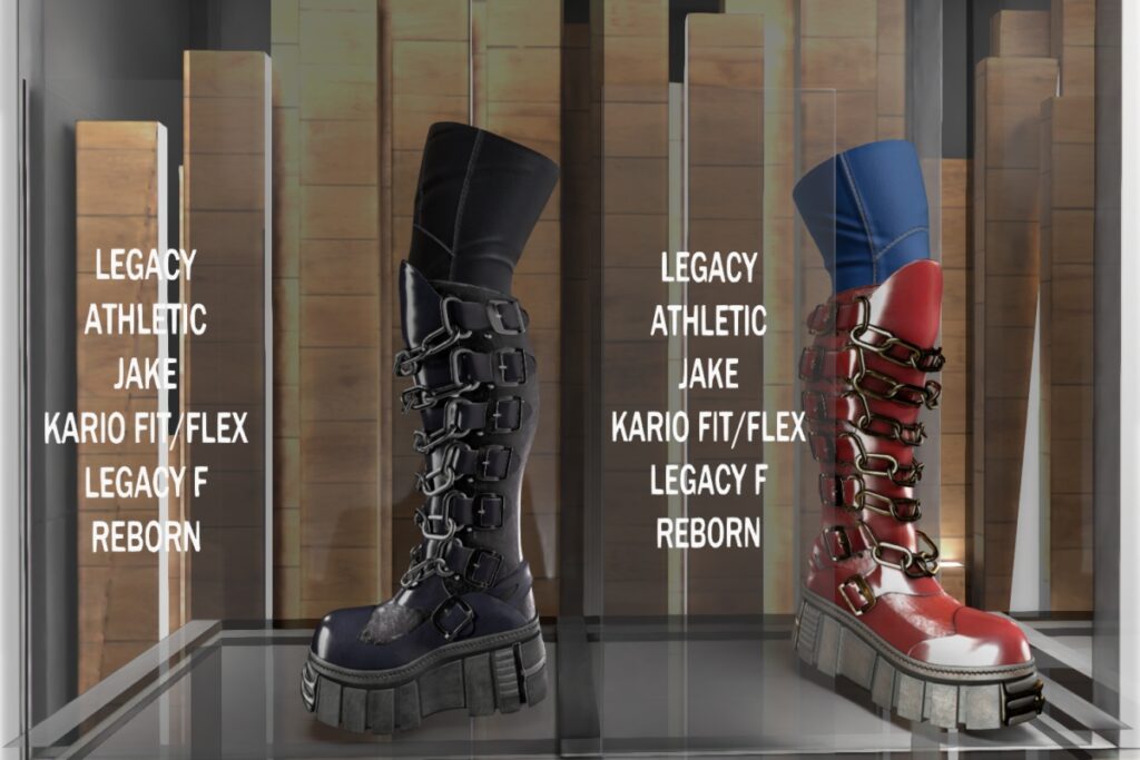 Darkness Boots - Jake/Kario Fit+Flex/Legacy F+M/Reborn/+mods, L$399 each/L$1299 each FP