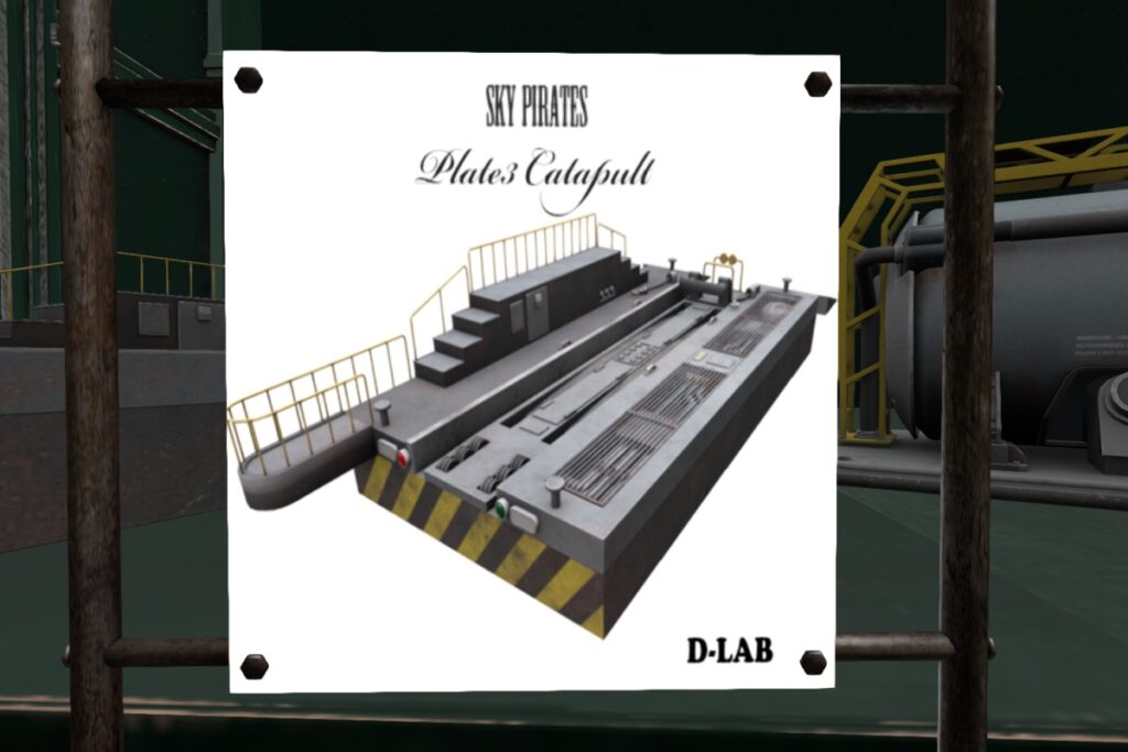 Plate3 Catapult	<a href="http://maps.secondlife.com/secondlife/D%20LAB/26/139/3000" target="_blank">Teleport</a>