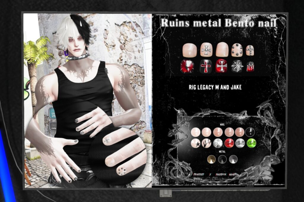 Ruins Metal Bento Nails - Jake/Legacy, L$499