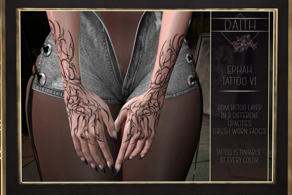Ephah Tattoo V1 - BOM, L$249