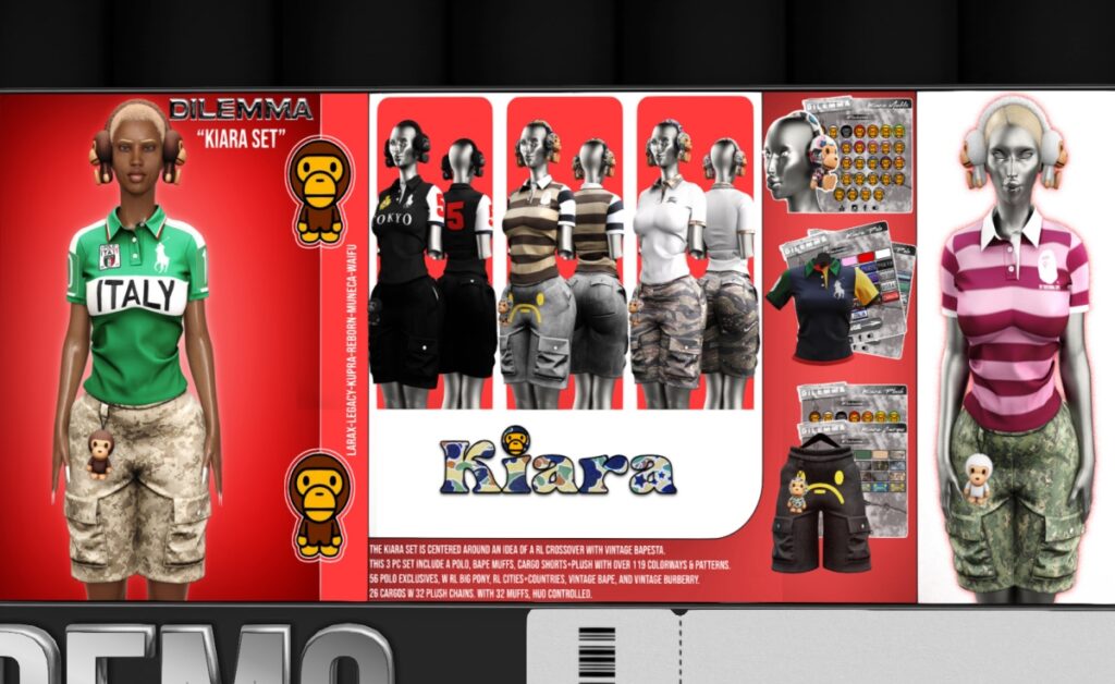 Kiara Polo, Cargos, &amp; Ear Muffs - Inithium/Legacy/MaitreyaX/Reborn/Yentements/+mods, L$349 each/L$1999 each FP/L$3499 MP