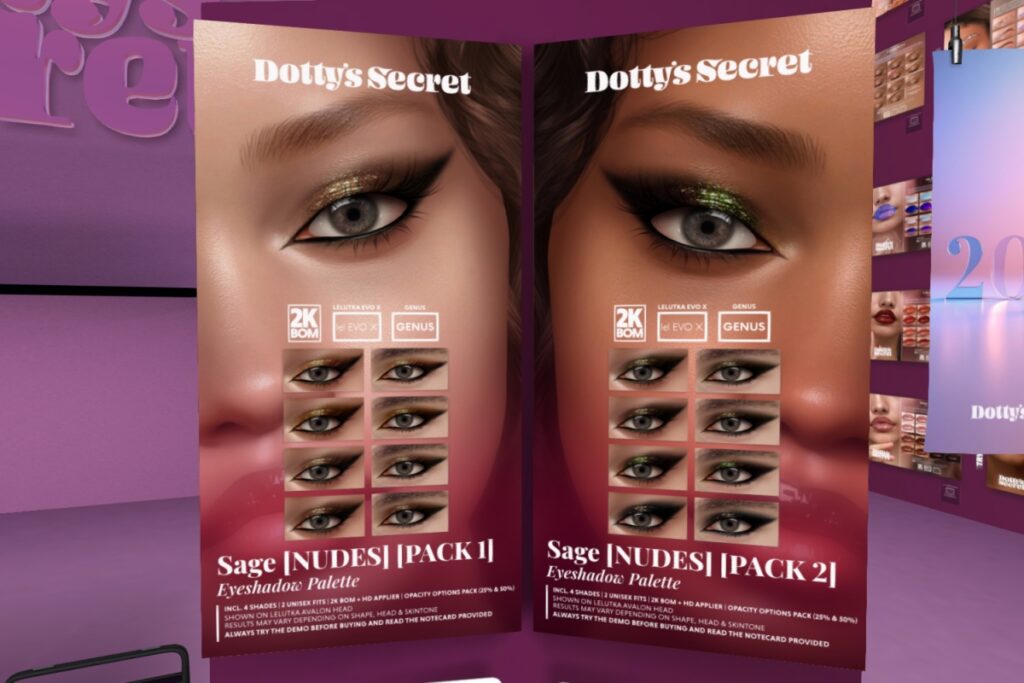 Sage Nudes Shadows Pack 1 &amp; 2 - EvoX/Genus	<a href="http://maps.secondlife.com/secondlife/Baedal/177/15/3001" target="_blank">Teleport</a>