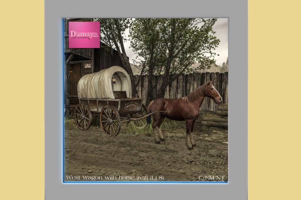 West Wagon With Horse Decor, L$299