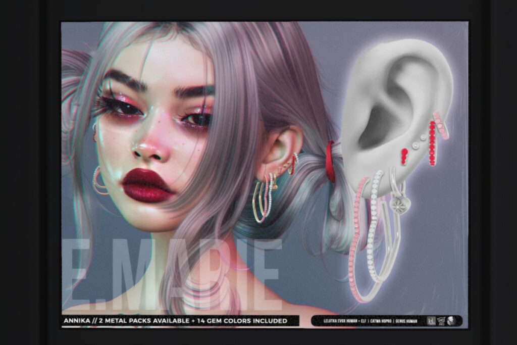 Annika Earrings - Catwa/EvoX/Genus, L$299 each