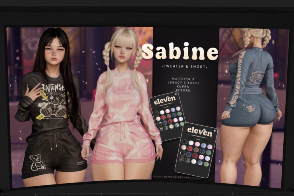 Sabine Top &amp; Shorts - Inithium/Legacy/MaitreyaX/Reborn/+mods, L$240 each/L$1299 each FP