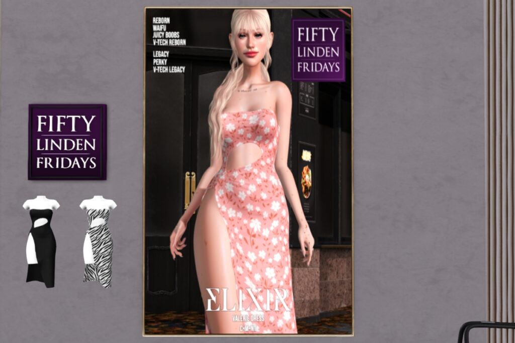 Valerie Dress - Legacy/Reborn/+mods	<a href="http://maps.secondlife.com/secondlife/Roslyn%20Rue/126/130/23" target="_blank">Teleport</a>