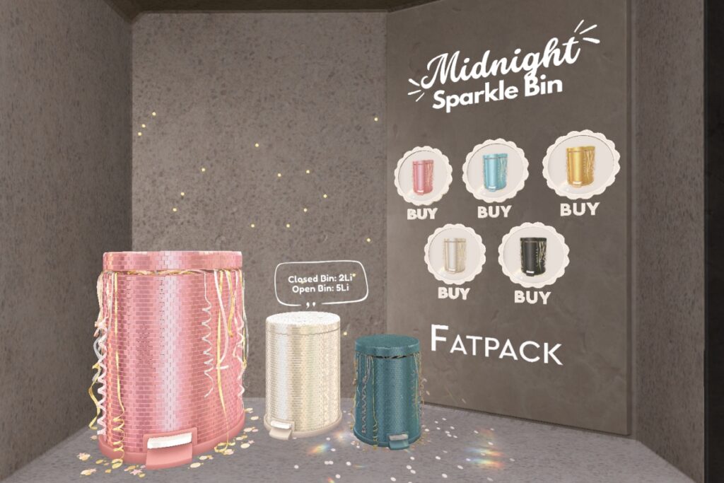 Midnight Sparkle Bin, L$199 each/L$699 FP
