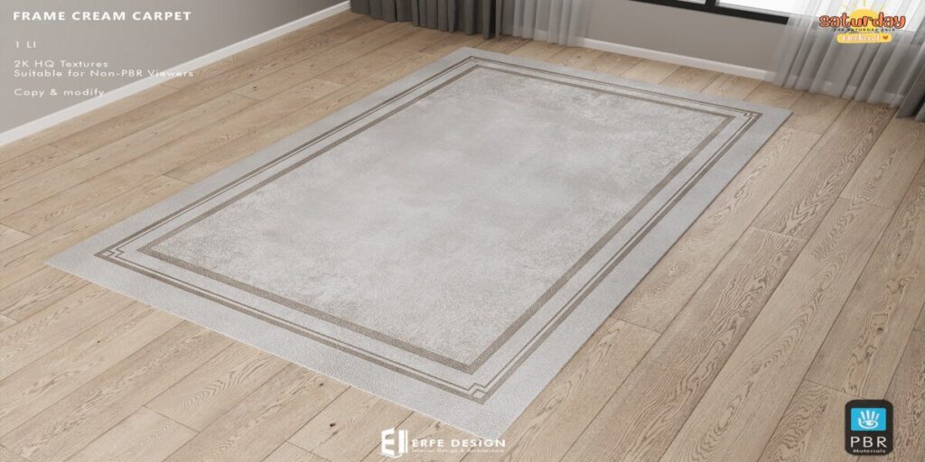 Frame Cream Carpet	<a href="http://maps.secondlife.com/secondlife/Corona/143/146/23" target="_blank">Teleport</a>