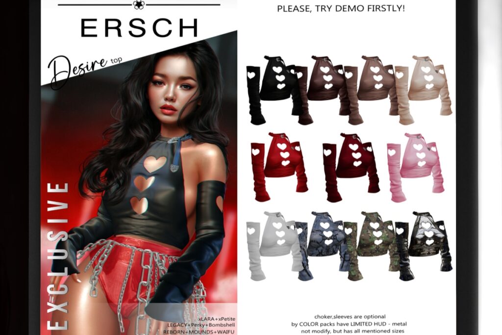 Desire Top - Legacy/MaitreyaX/Reborn/+mods, L$199 each/L$999 FP