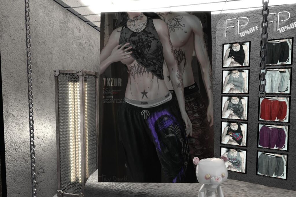 Tkzor Top and Shorts - Legacy F+M/MaitreyaX/Reborn/+mods, L$299 each/L$799 each FP