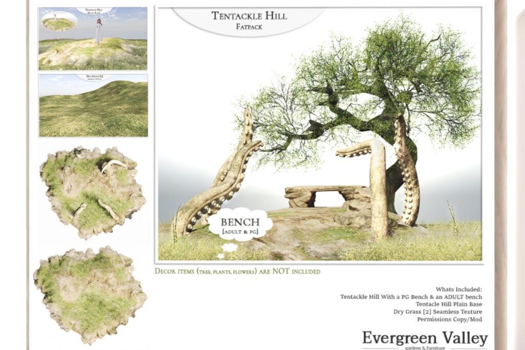 Tentackle Hill Landscaping, L$199-L$899 each/L$1599 FP