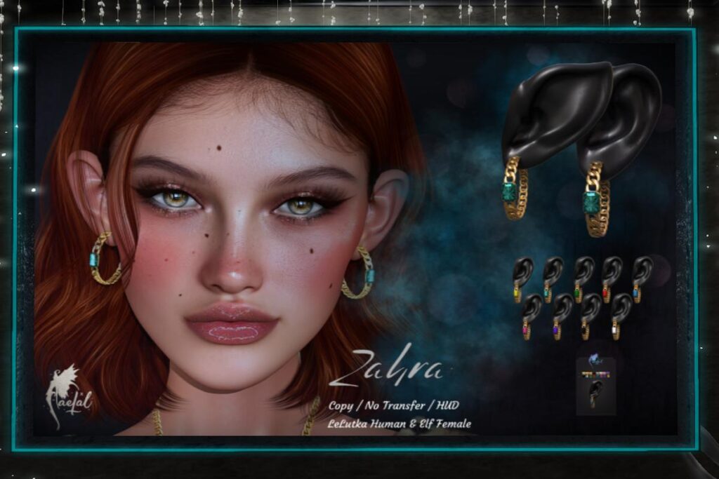 Zahra Earrings - EvoX F Ears, L$199