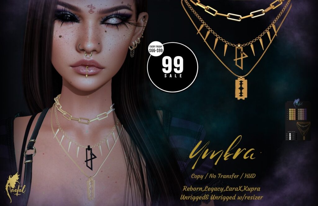 Umbra Necklace - Inithium/Legacy/MaitreyaX/Reborn/Unrigged	<a href="http://maps.secondlife.com/secondlife/Cult%20Coven/69/145/21" target="_blank">Teleport</a>