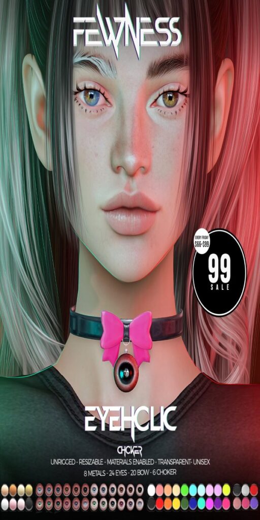 Eyeholic Choker	<a href="http://maps.secondlife.com/secondlife/Moonstar/141/89/43" target="_blank">Teleport</a>