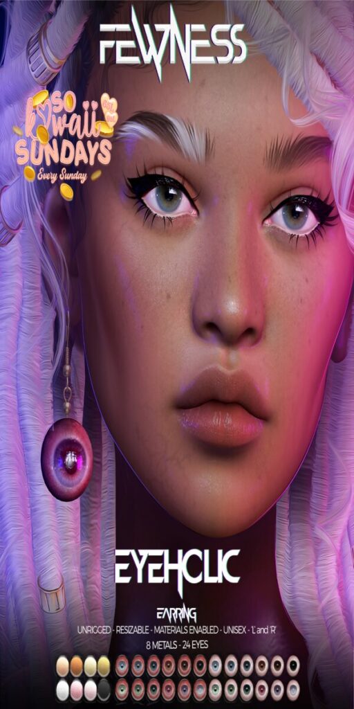 Eyeholic Earring - 	<a href="http://maps.secondlife.com/secondlife/Moonstar/141/89/43" target="_blank">Teleport</a>