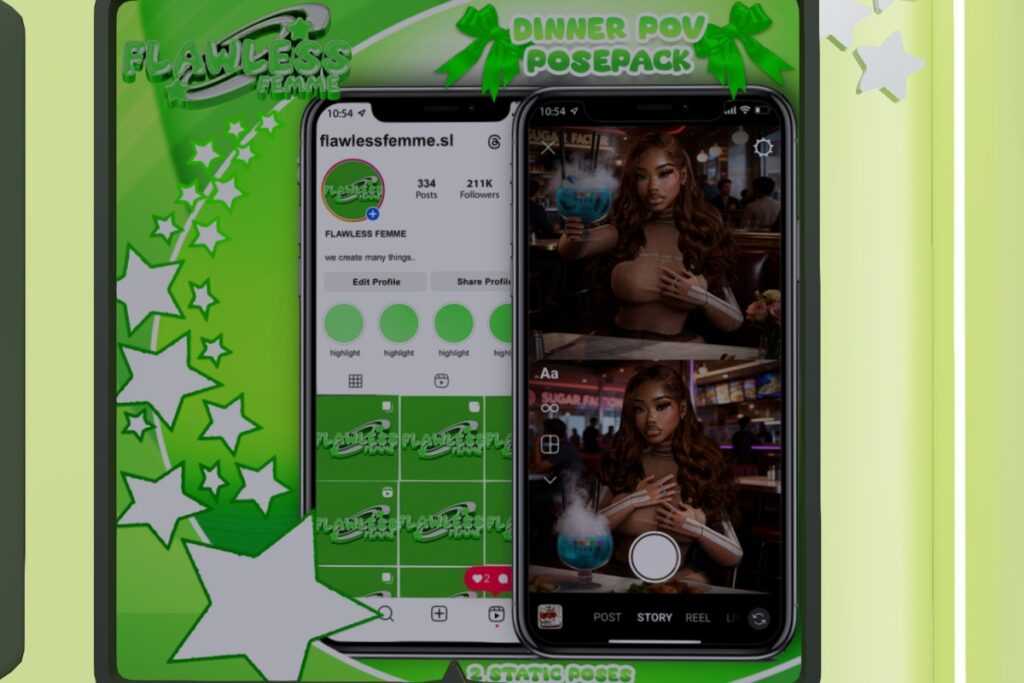 Dinner Poses, L$540-L$599