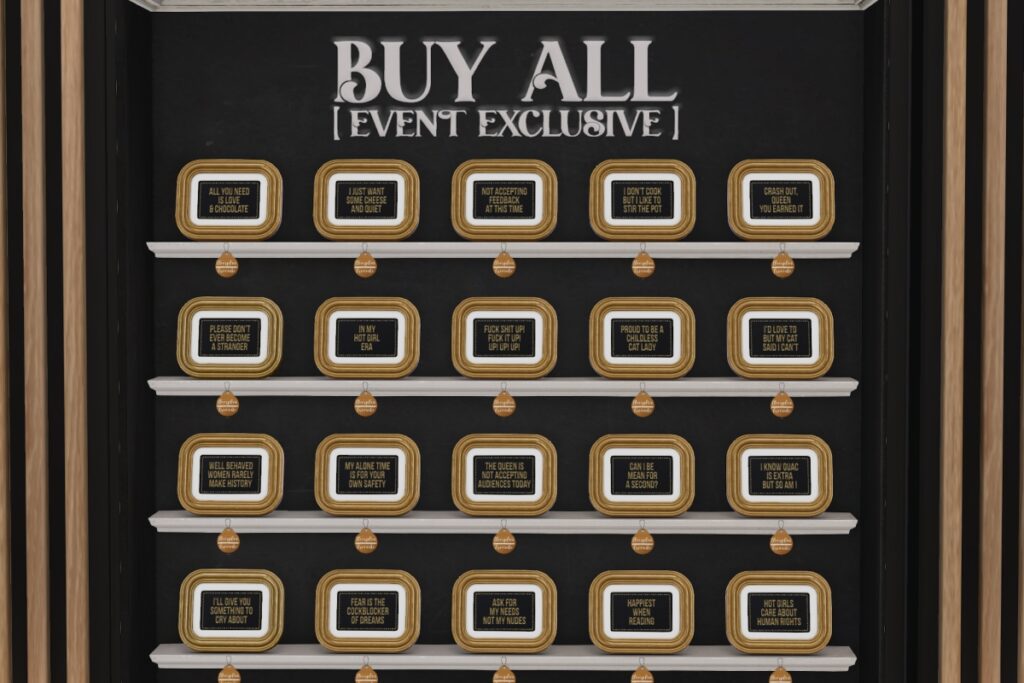 Declaration Frame Decor, L$49 each/L$399 FP