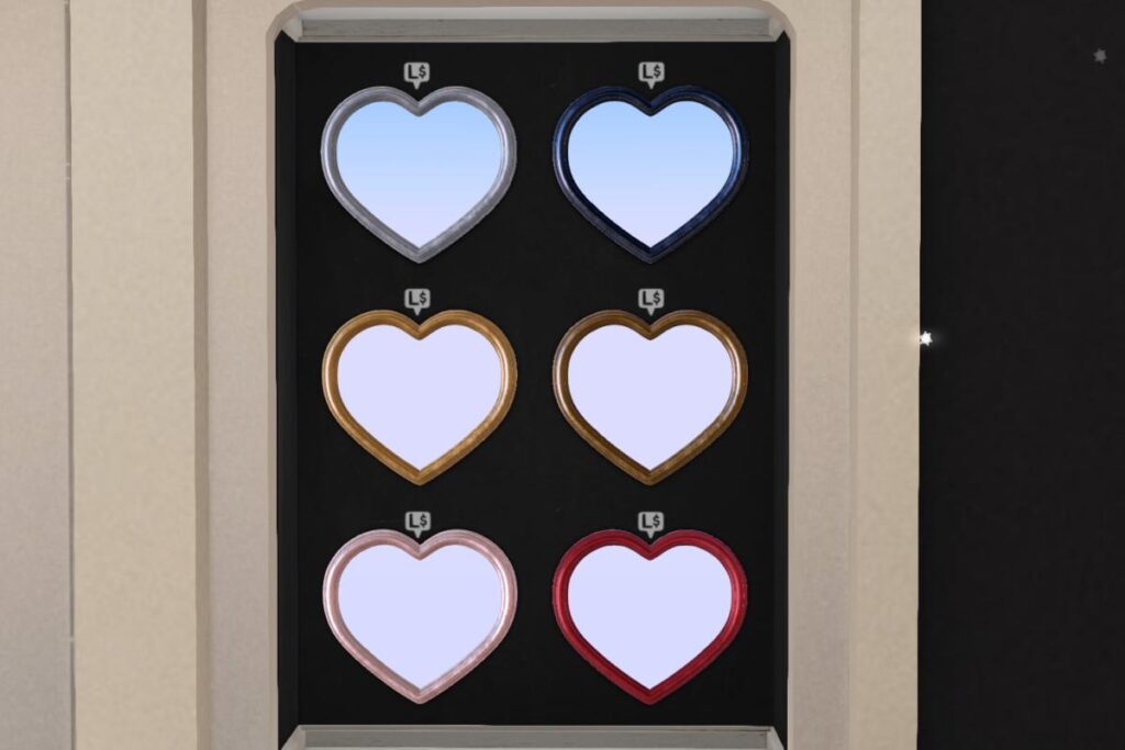 Mirror Heart, L$88 each/L$288 FP