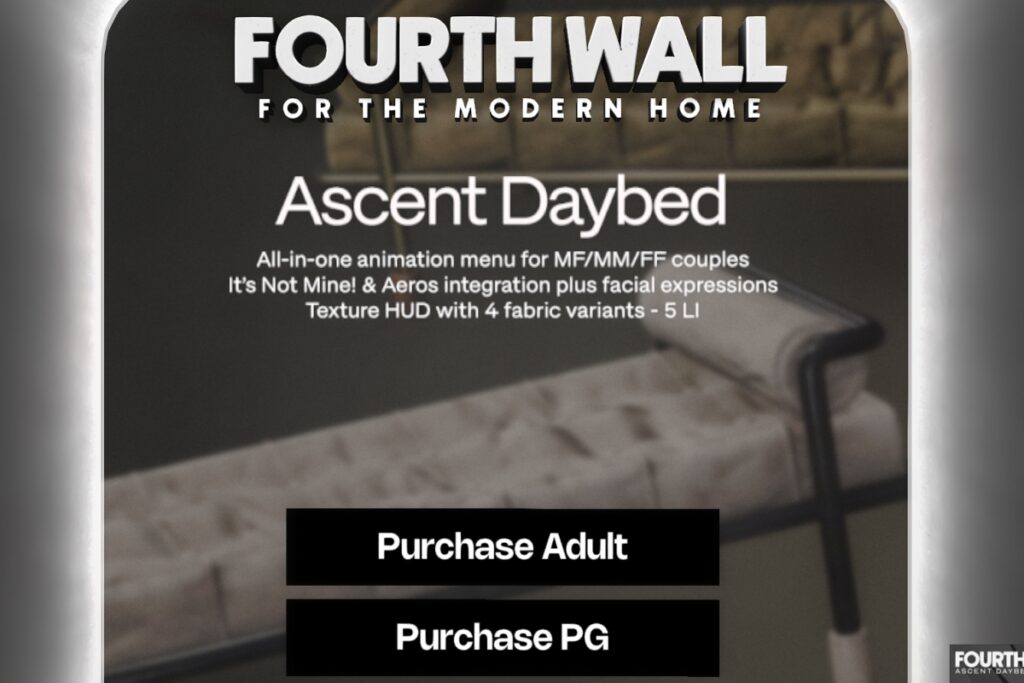 Ascent Daybed, L$799-L$1299 each