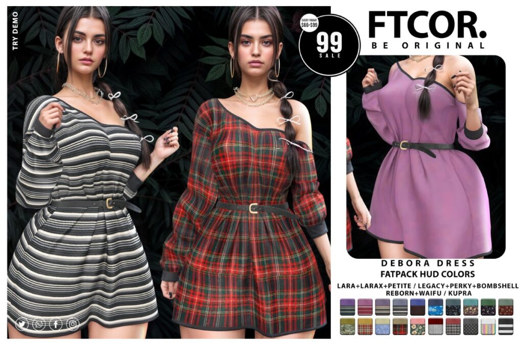 Debora Dress - Inithium/Legacy/Maitreya/Reborn/+mods	<a href="http://maps.secondlife.com/secondlife/Vardor/67/129/21" target="_blank">Teleport</a>