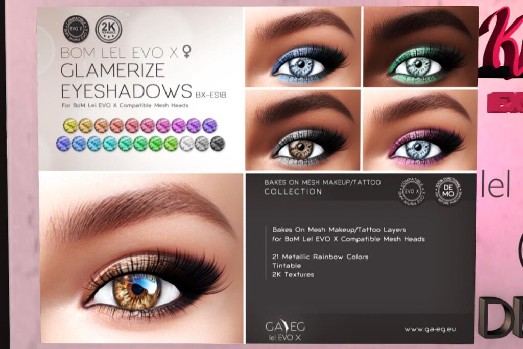 Glamerize Eyeshadows - EvoX, L$380
