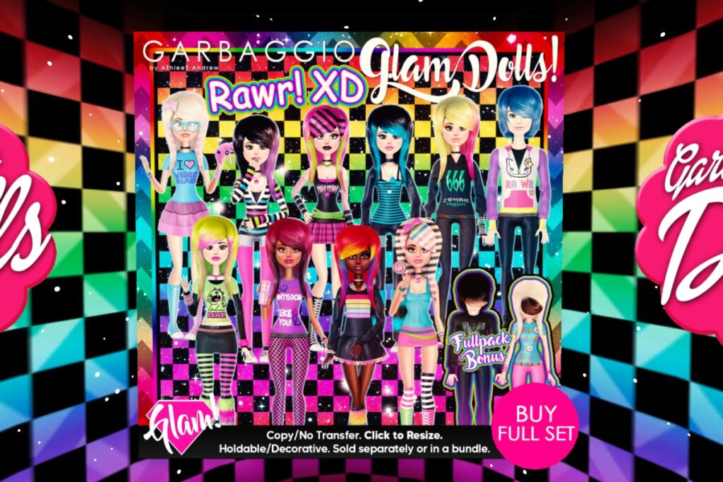 Rawr! XD Glam Dolls, L$249 each/L$999 FP