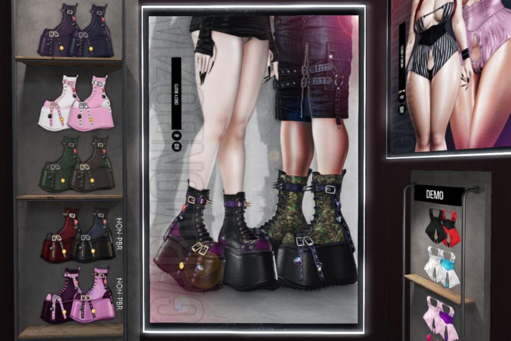 Cristy Boots - GianniX/Jake/Legacy F+M/MaitreyaX/Reborn, L$329 each/L$999 FP