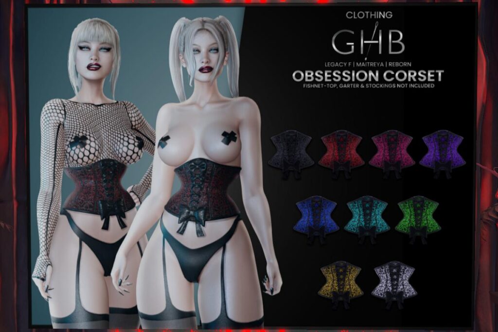 Obsession Corset - Legacy/Maitreya/Reborn, L$499
