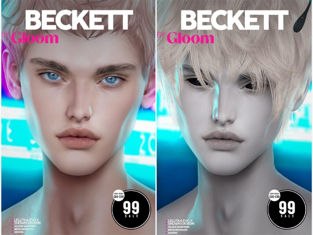 Beckett Skin Human- EvoX | Beckett Skin Fantasy - EvoX	<a href="https://maps.secondlife.com/secondlife/Moonstar/134/168/44" target="_blank">Teleport</a>