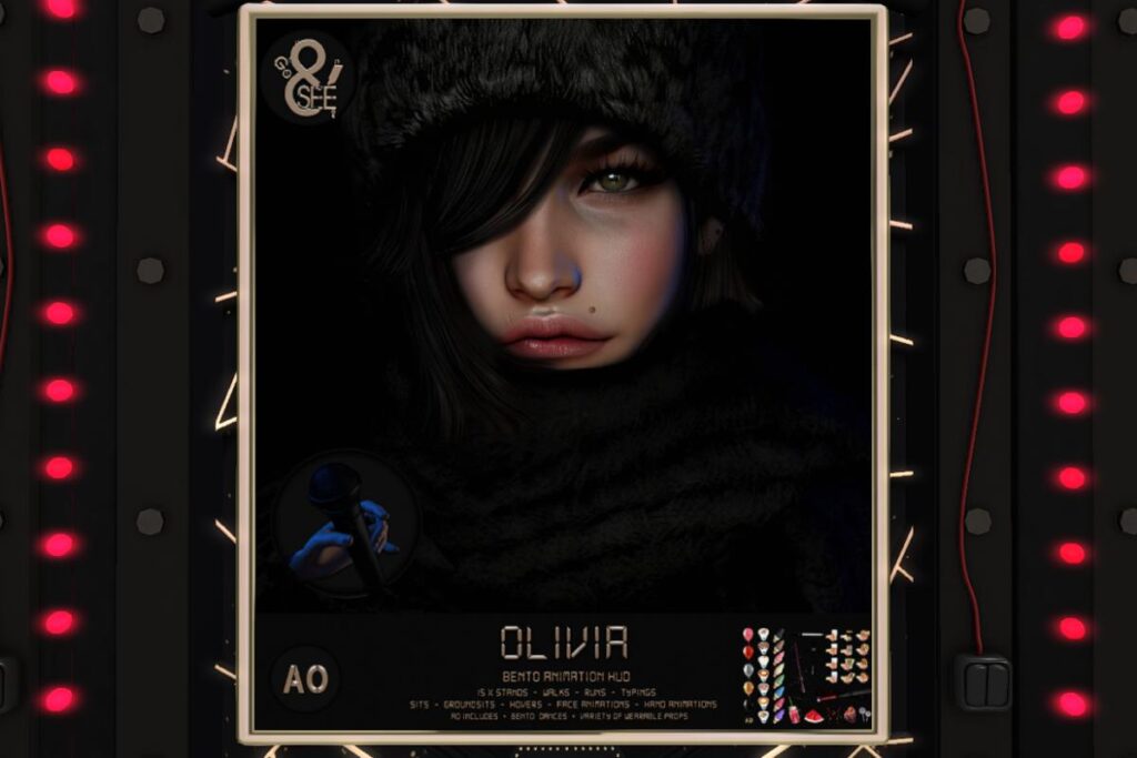 Olivia Animations &amp; A/O, L$120 each/L$2500 A/O