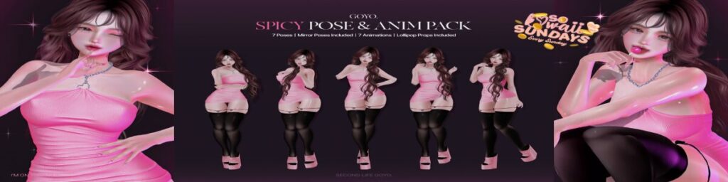 Spicy Poses &amp; Props	<a href="http://maps.secondlife.com/secondlife/Dear/19/131/753" target="_blank">Teleport</a>