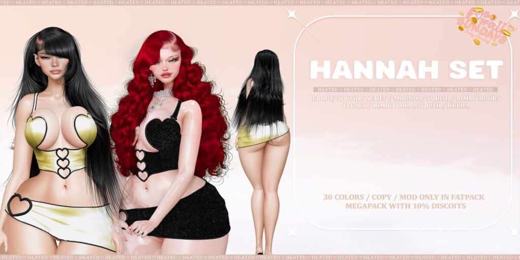 Hannah Set - Inithium/Legacy/Reborn/+mods	<a href="http://maps.secondlife.com/secondlife/Winterfell%20North/137/96/27" target="_blank">Teleport</a>