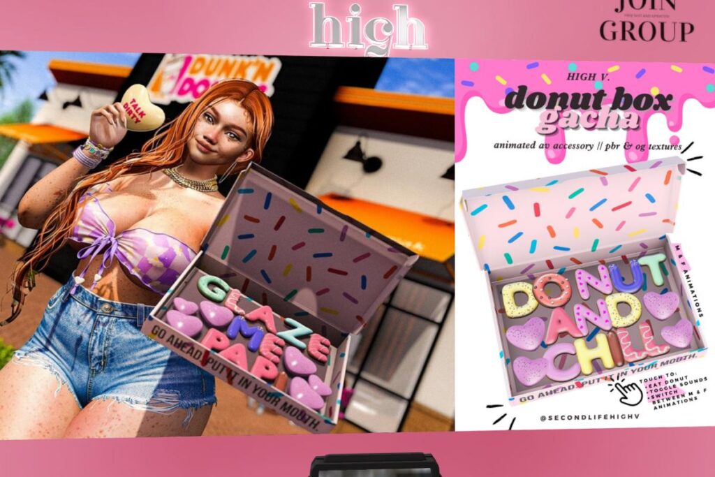 Doughnut Box Gatcha, L$69 per play