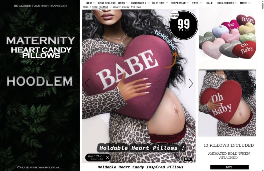 Heart Candy Pillows Holdable Accessory	<a href="http://maps.secondlife.com/secondlife/Lowkey/123/85/25" target="_blank">Teleport</a>